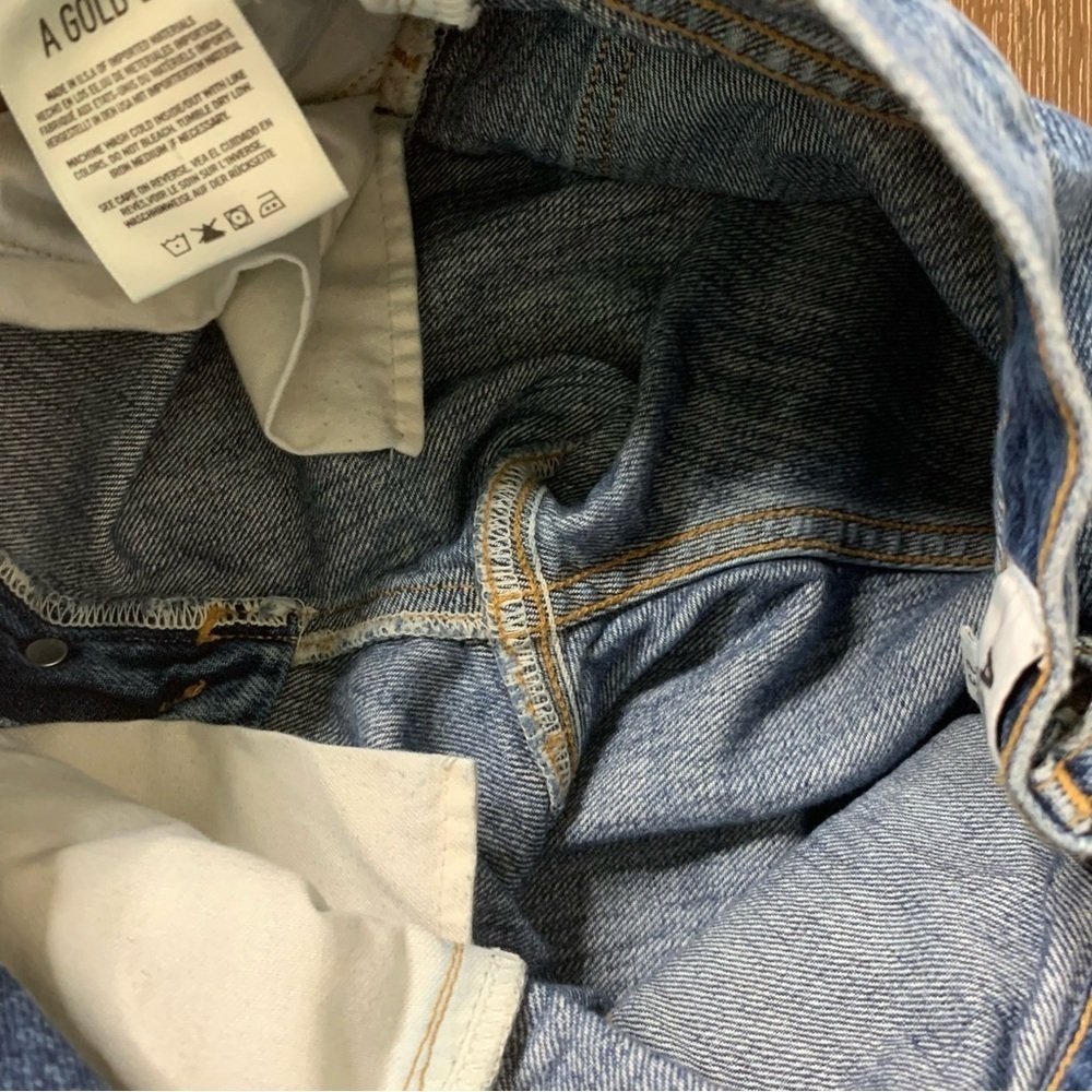 Agolde Womens blue Jamie distressed high rise skinny chewed hem jeans 23 - Picture 11 of 11